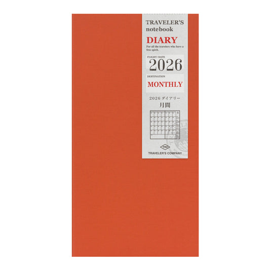Traveler's Company Notebook 2026 Monthly Diary (Regular Size)