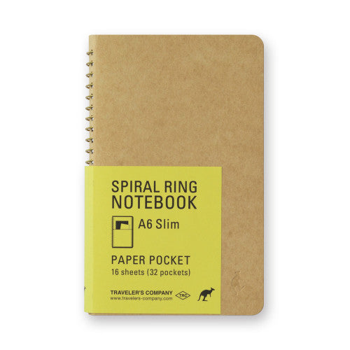 Traveler's Company SPIRAL RING NOTEBOOK <A6 Slim> Paper Pocket
