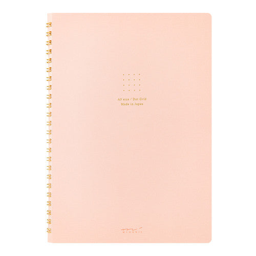 Midori Ring Notebook <A5> Color Dot Grid Pink