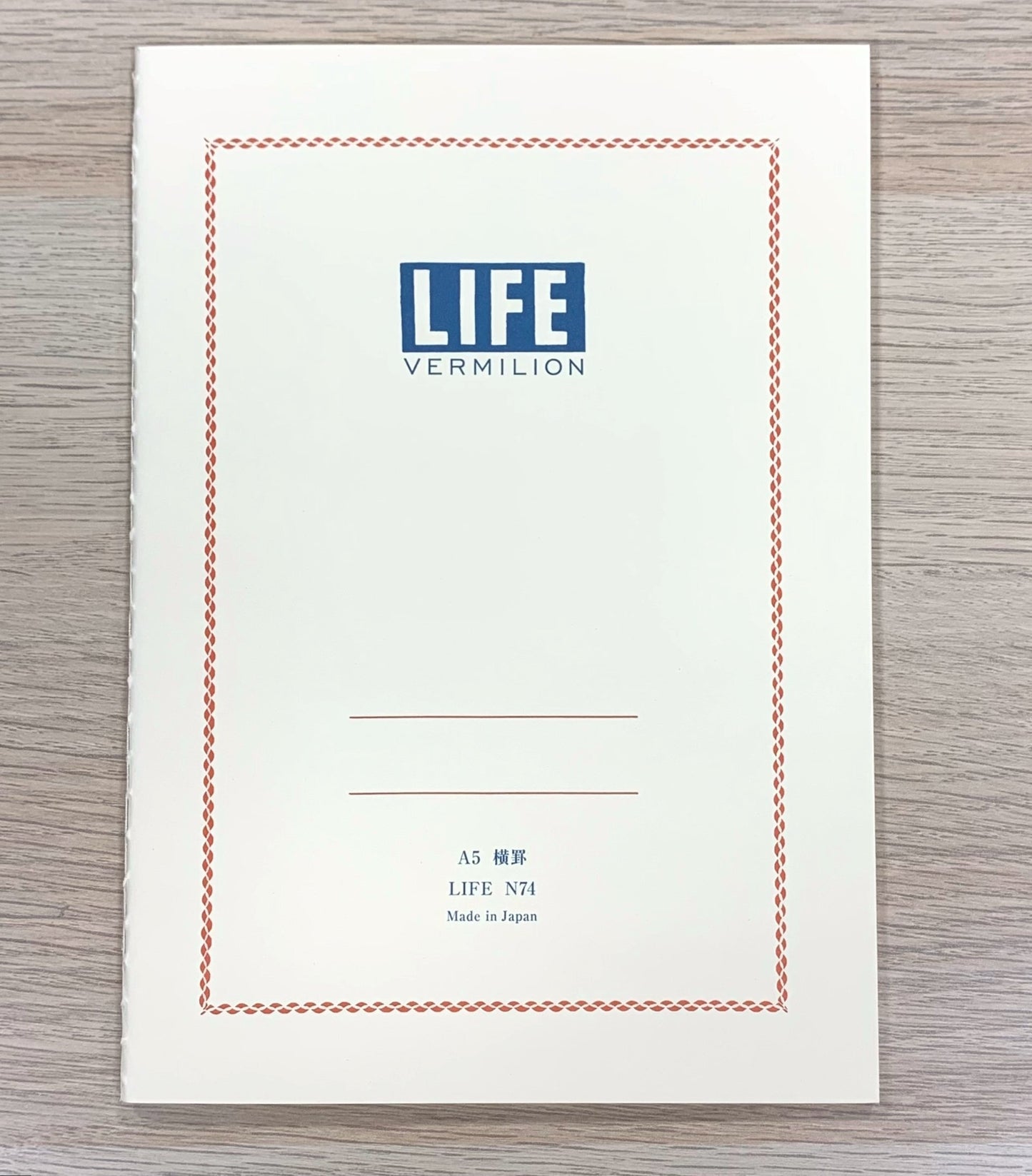LIFE VERMILION A5 RULED 32 PAGES