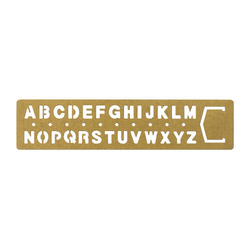 Traveler's Company BRASS Template Bookmark Alphabet