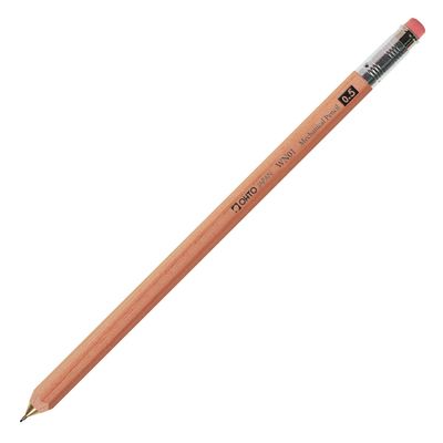 OHTO WN01 Wooden Mechanical Pencil w/ Pencil Top Eraser Natural 0.5mm
