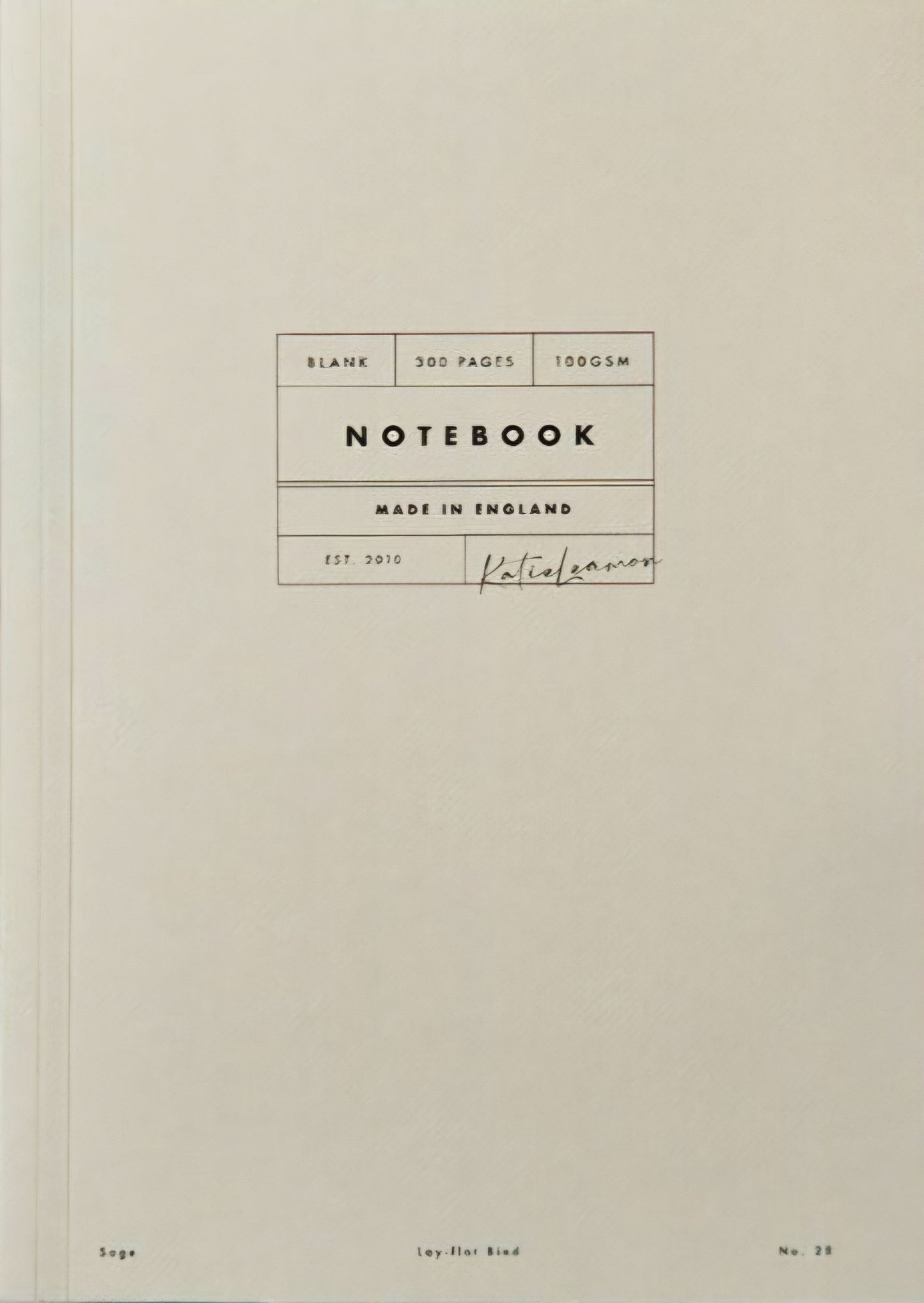 Katie Leamon Vol 28: Sage 300 Page Blank Lay Flat Notebook