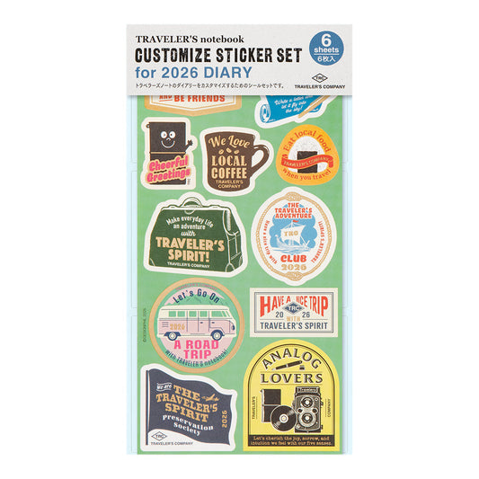 Traveler's Company notebook Customized Sticker Set for Diary 2026