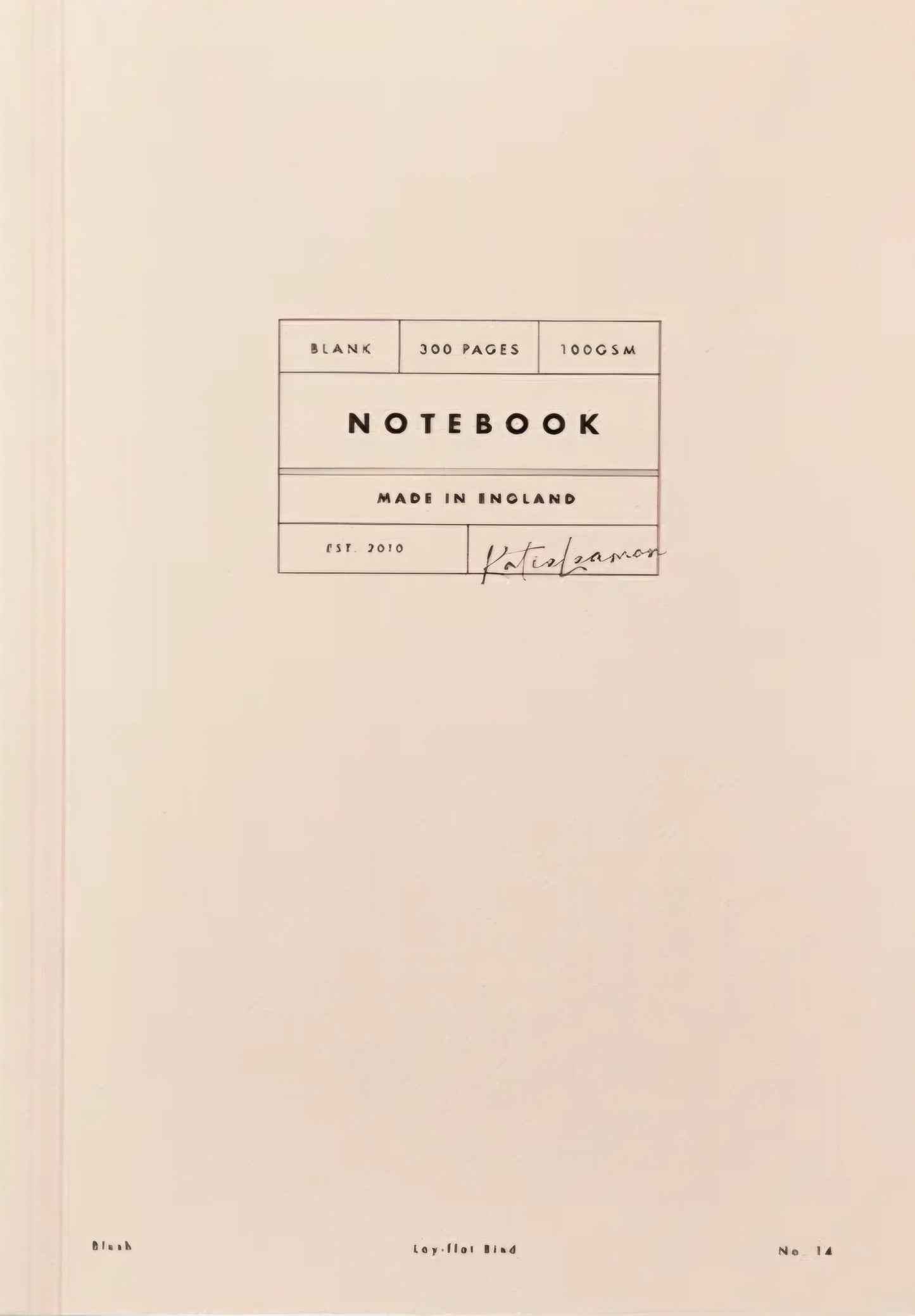 Katie Leamon Vol 14: Blush 300 Page Blank Lay Flat Notebook