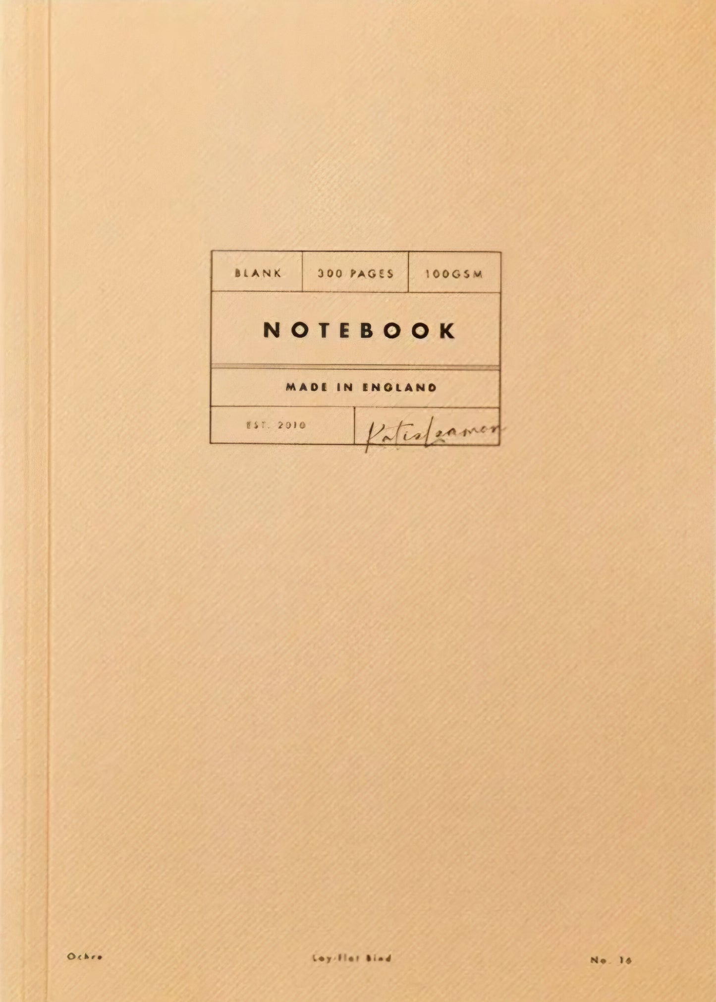 Katie Leamon Vol 16: Ochre 300 Page Blank Lay Flat Notebook