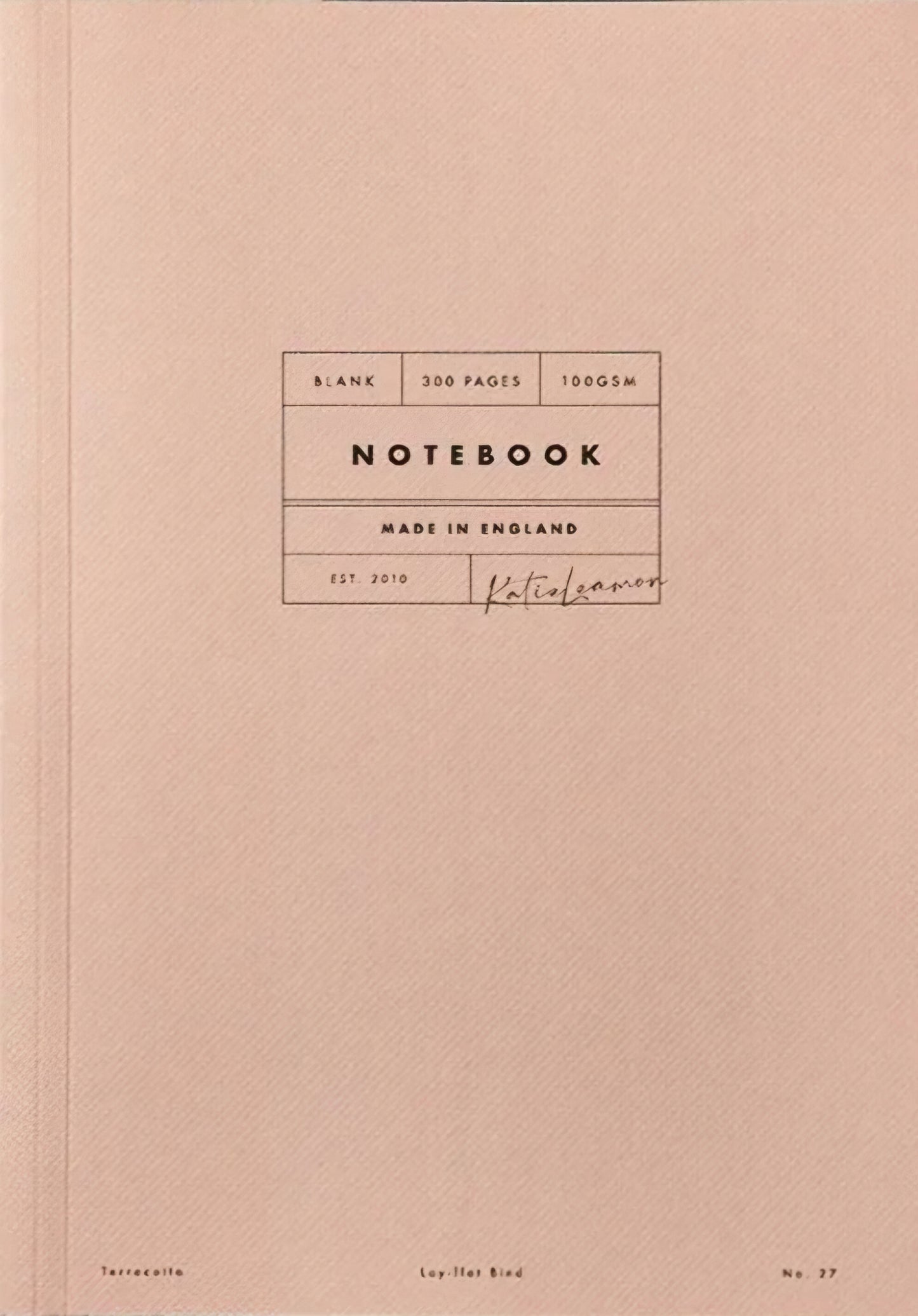 Katie Leamon Vol 27: Terracotta 300 Page Blank Lay Flat Notebook