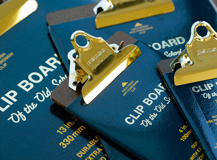 Penco Clipboard O-S- A5 - Gold Clip