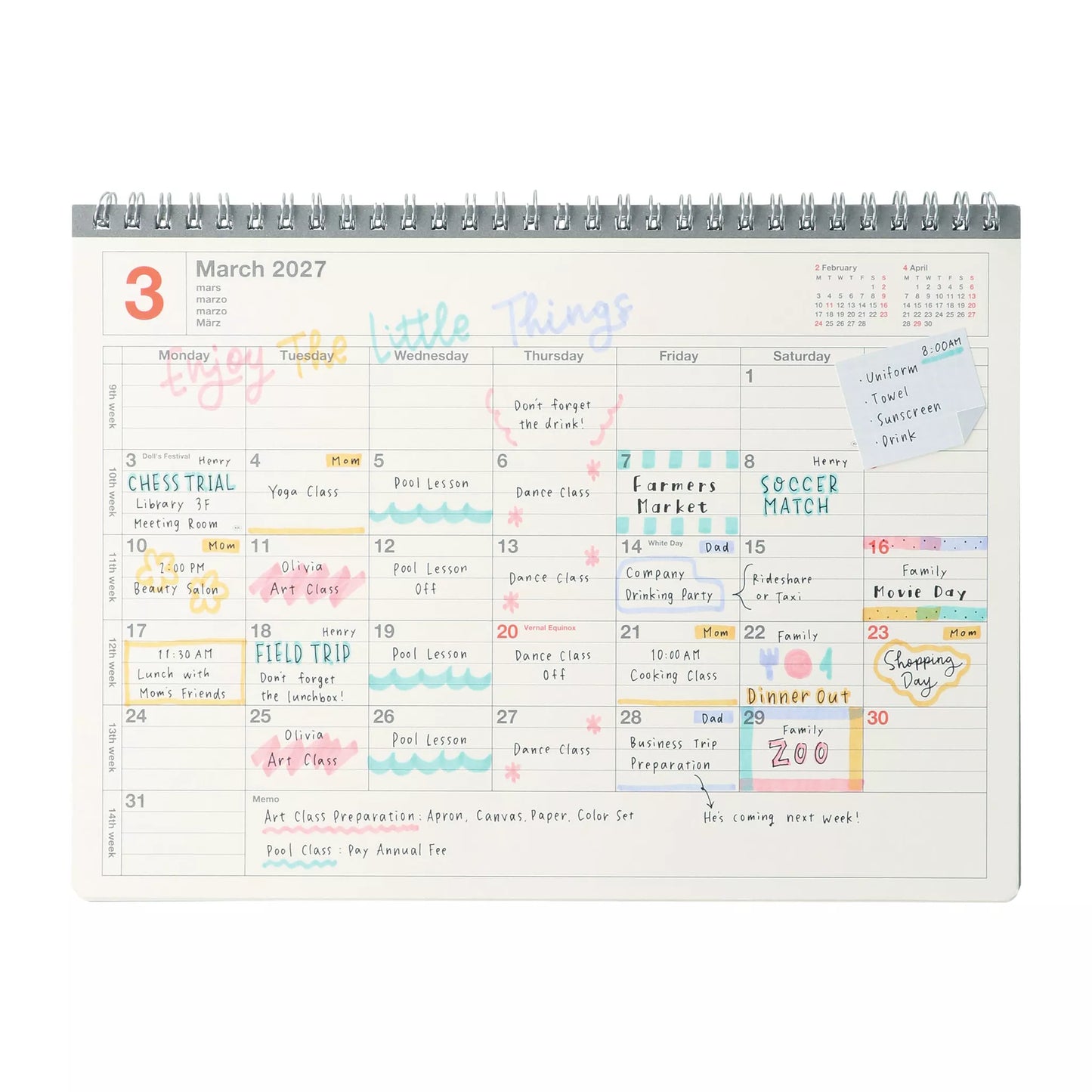 Mark's Inc 2027 Small Notebook Calendar