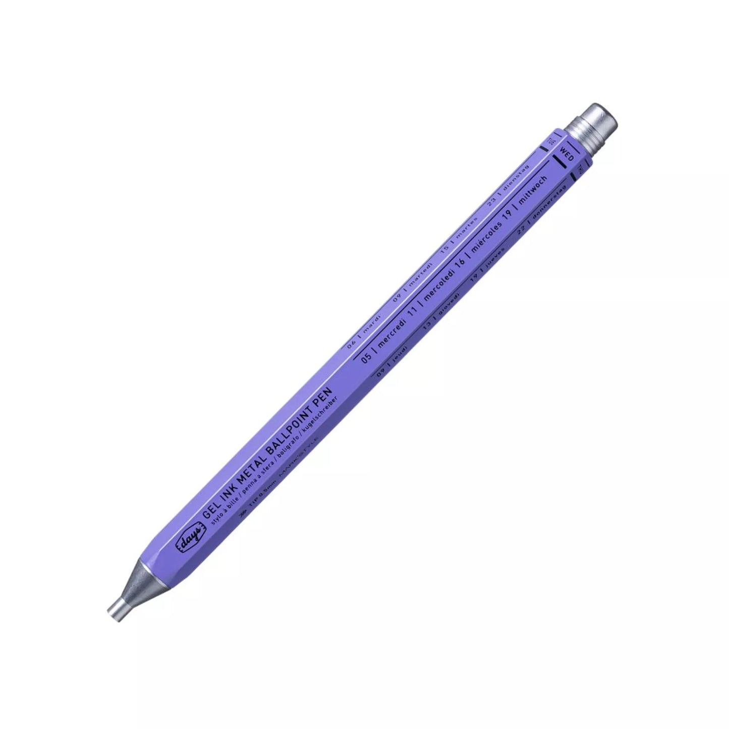 MARK'S INC. Metal Gel Pen, Days - Purple