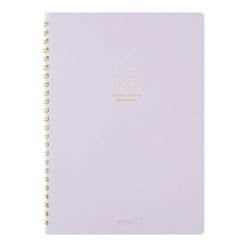 Midori Ring Notebook <A5> Color Dot Grid Purple