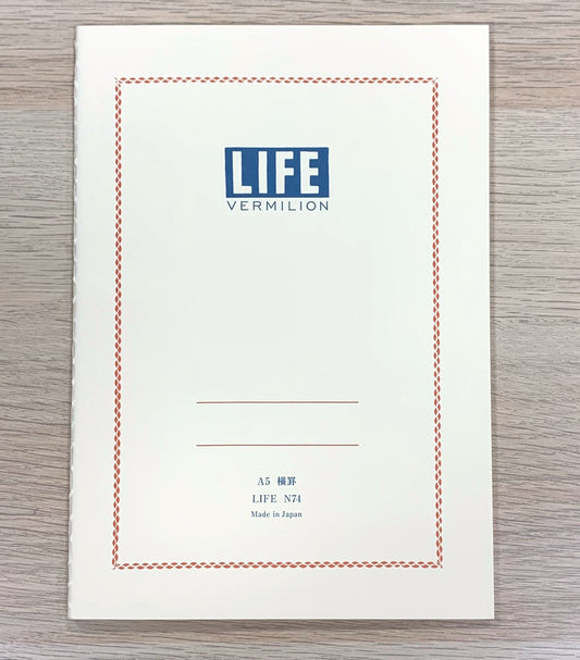LIFE VERMILION A5 RULED 32 PAGES