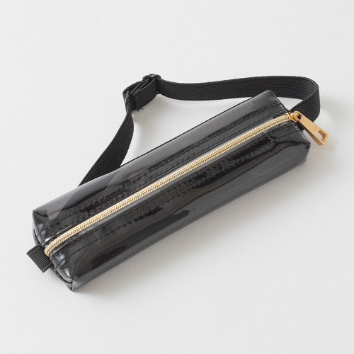 Midori Book Band Pen Case Clear Black