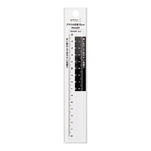 Midori Ruler <15cm> Clear