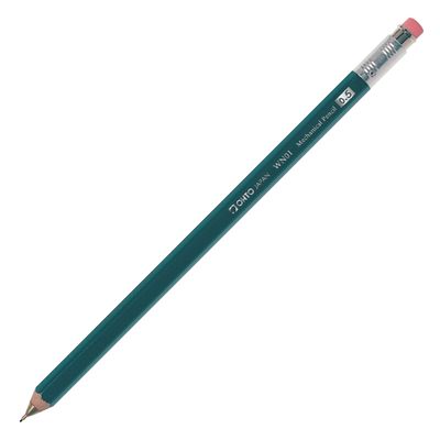 OHTO WN01 Wooden Mechanical Pencil w/ Pencil Top Eraser Green 0.5mm