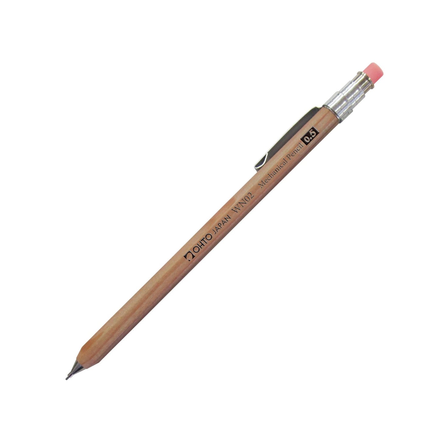 OHTO Wooden Mechanical Pencil w/Clip Mini Type 0.5mm