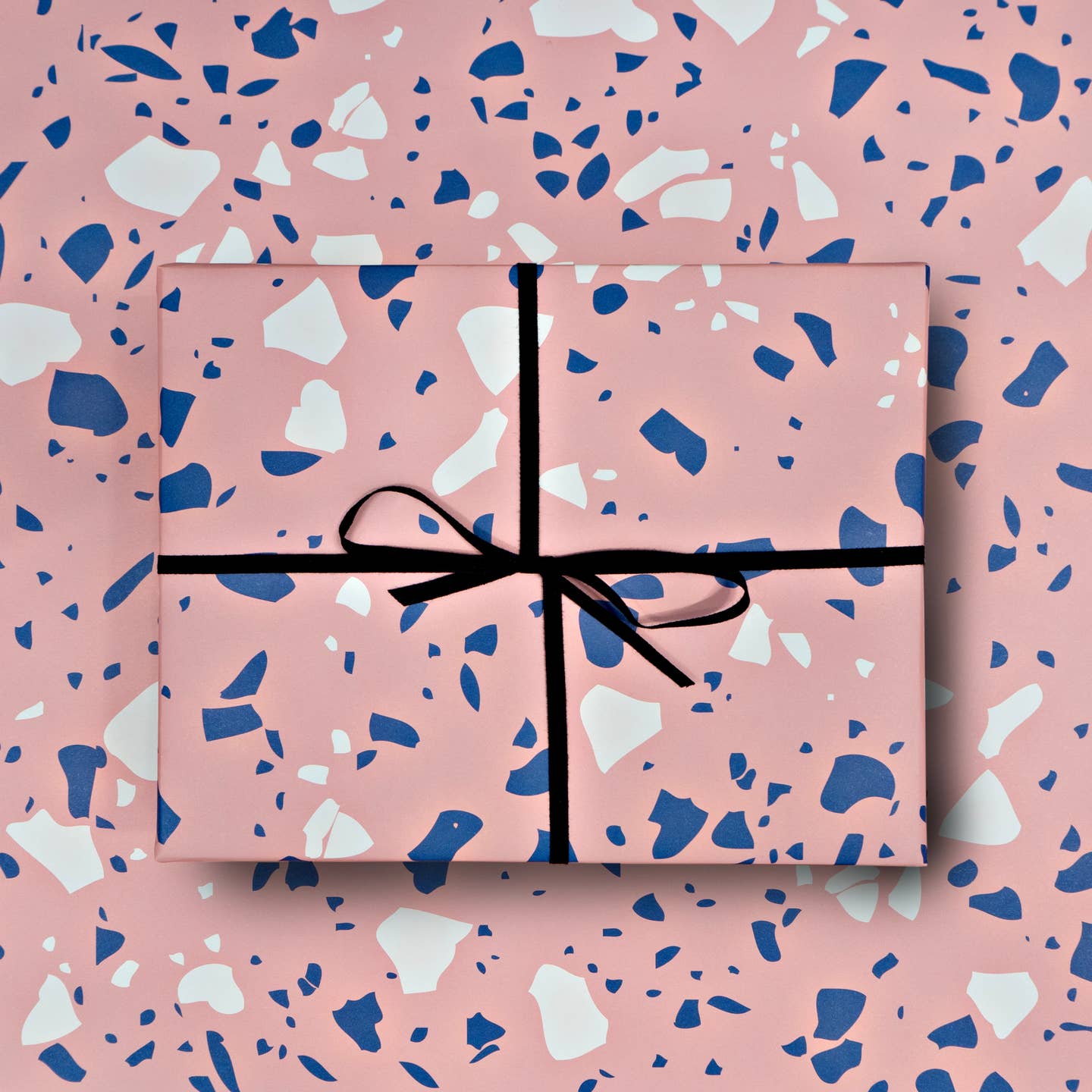 The Completist Pink Terrazzo Gift Wrap