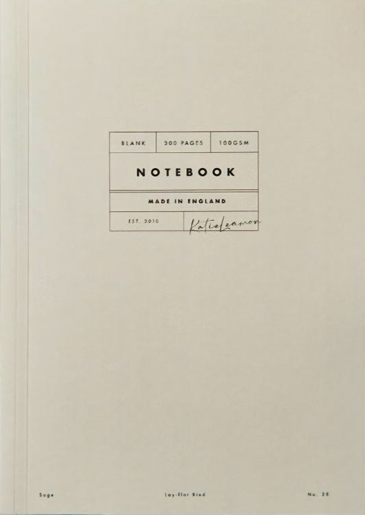 Katie Leamon Vol 28: Sage 300 Page Blank Lay Flat Notebook