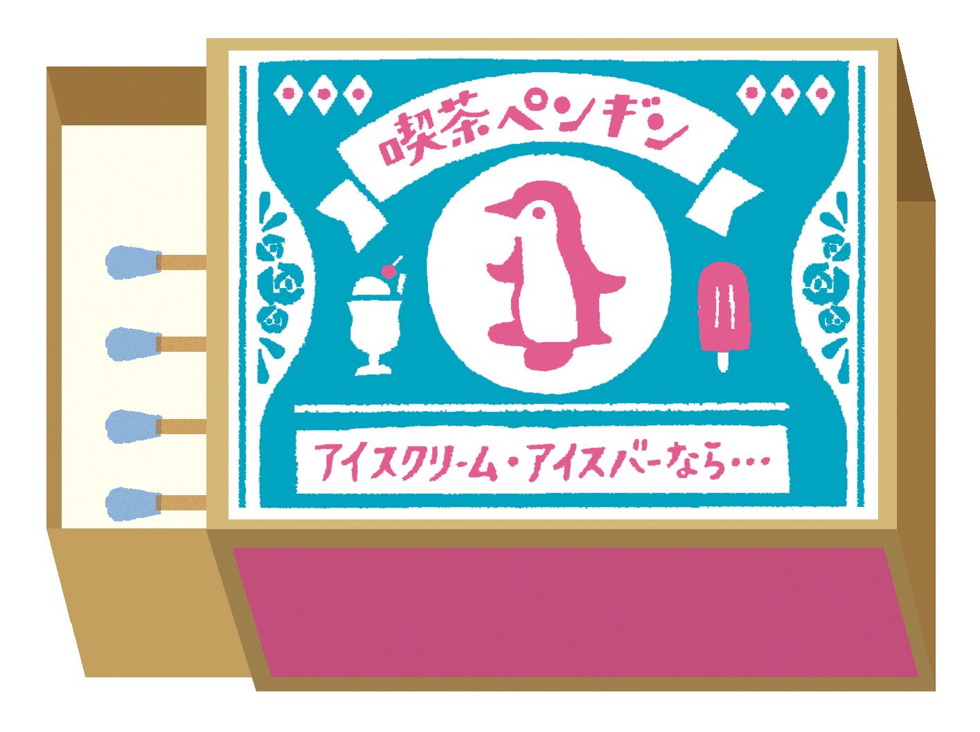 Furukawa Matchbox Memo CAFE PENGUIN