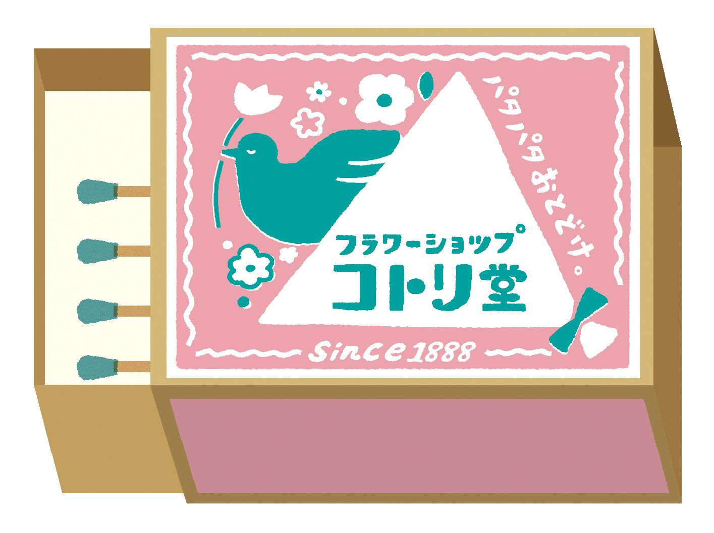 Furukawa Matchbox Memo FLOWER SHOP COTORI-DO