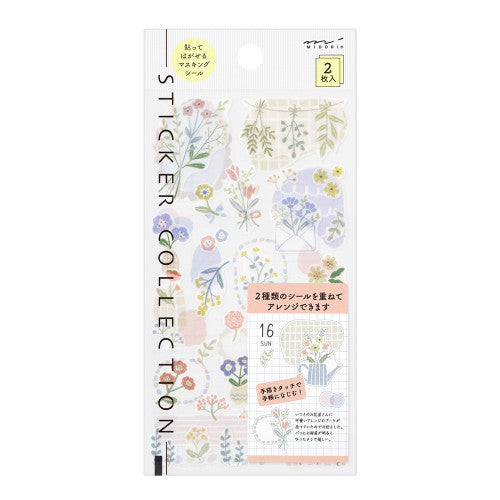 Midori Sticker 2639 Two Sheets  Flower