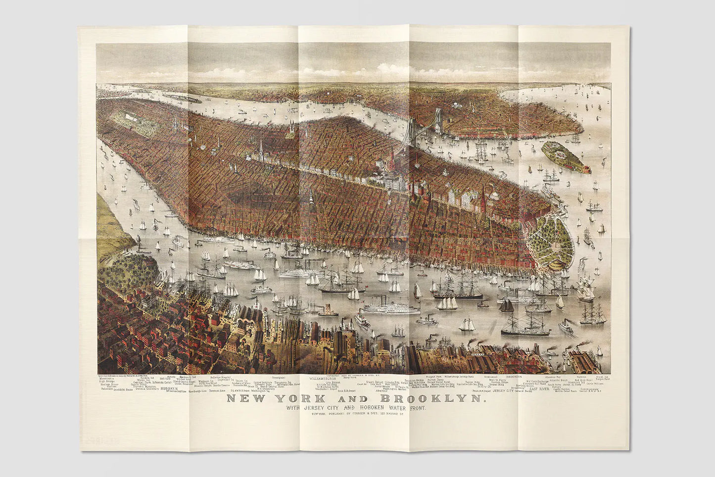 Map New York and Brooklyn (1877)