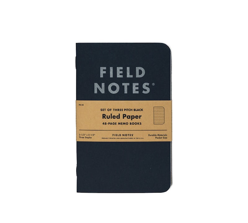 FIELD NOTES 3-Pack Pitch Black Memo Book Ruled
