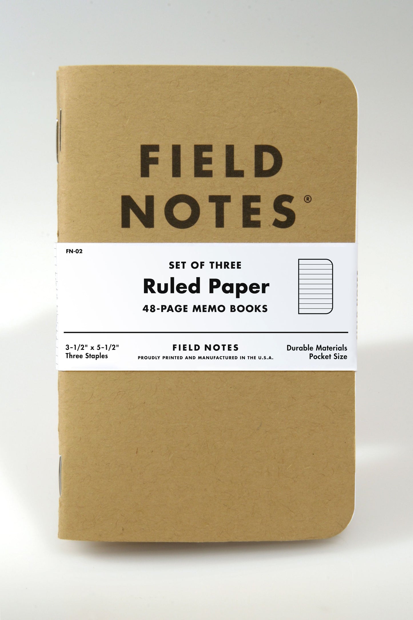 FIELD NOTES 3-Pack Original Kraft Ruled
