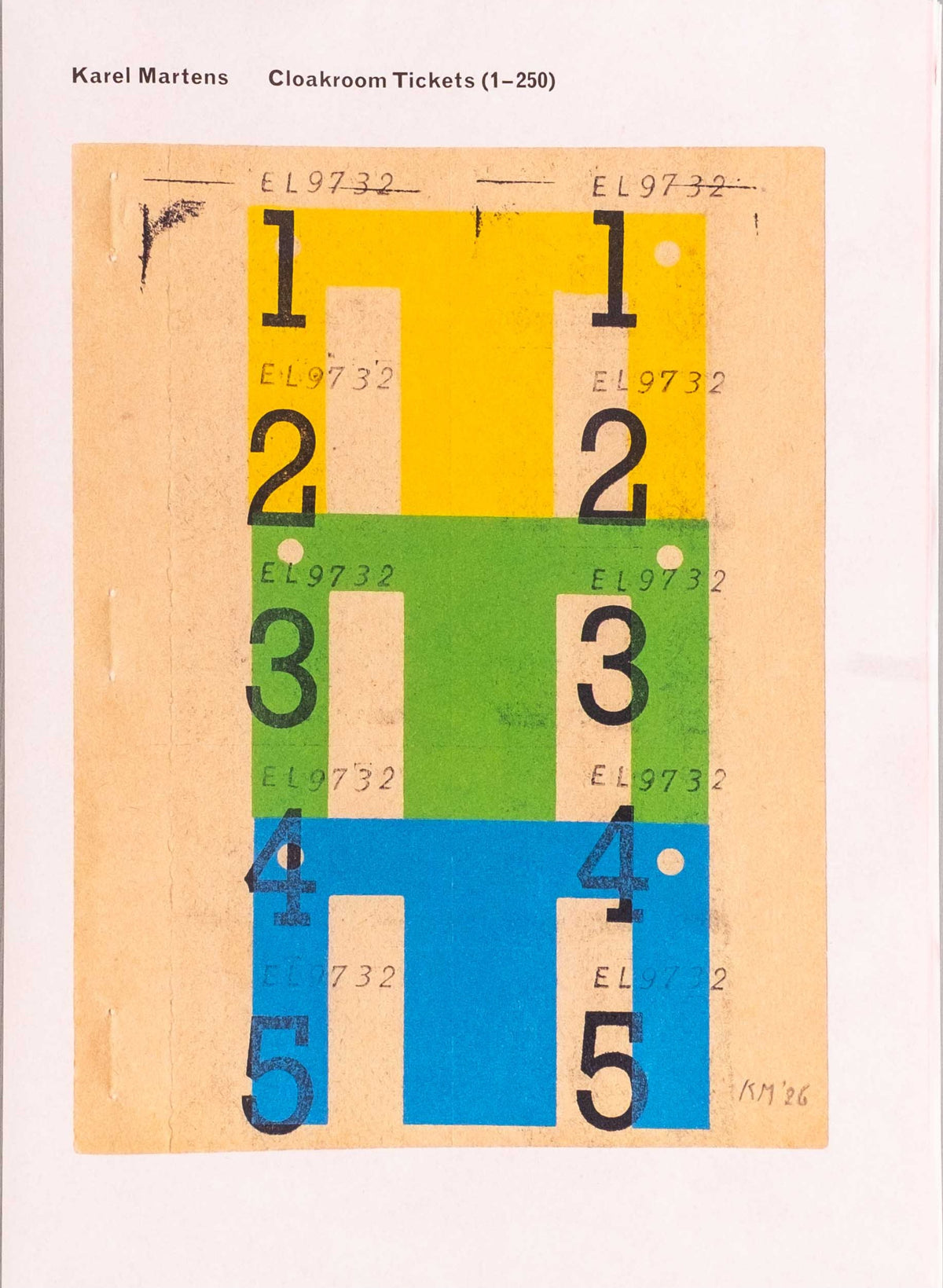 Karel Martens Cloakrom Tickets