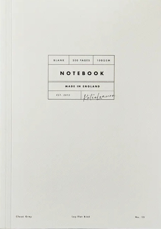 Katie Leamon Vol 13: Cloudy Grey 300 Page Blank Lay Flat Notebook