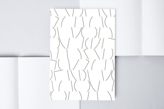 A5 Layflat Notebook plain pages - Sol print in Black & White