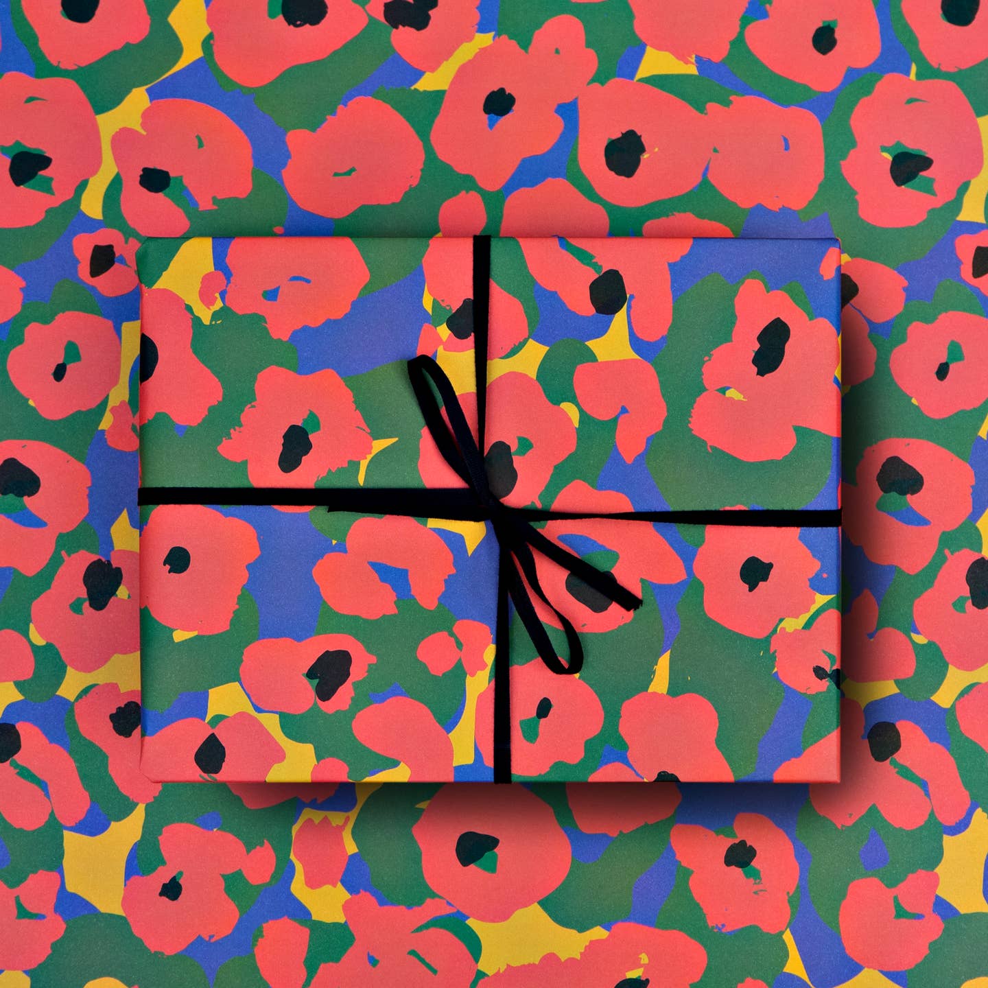 The Completist Painted Flower Gift Wrap