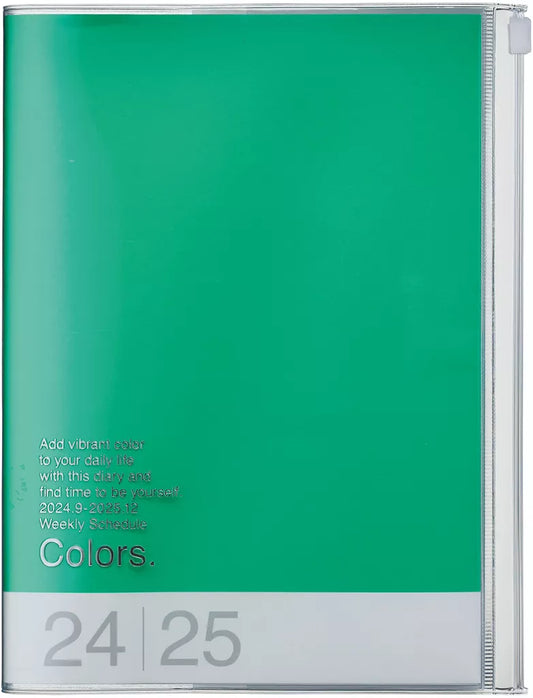 Mark's A5 Sept 2024 - Dec 2025 Diary (Green)