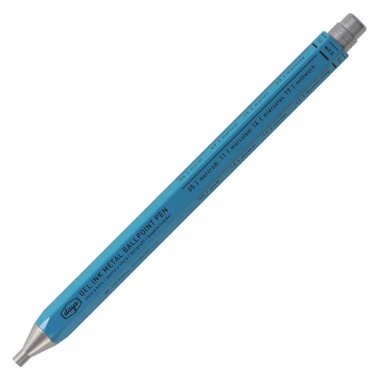 MARK'S INC.  Metal Gel Pen, Days - Blue