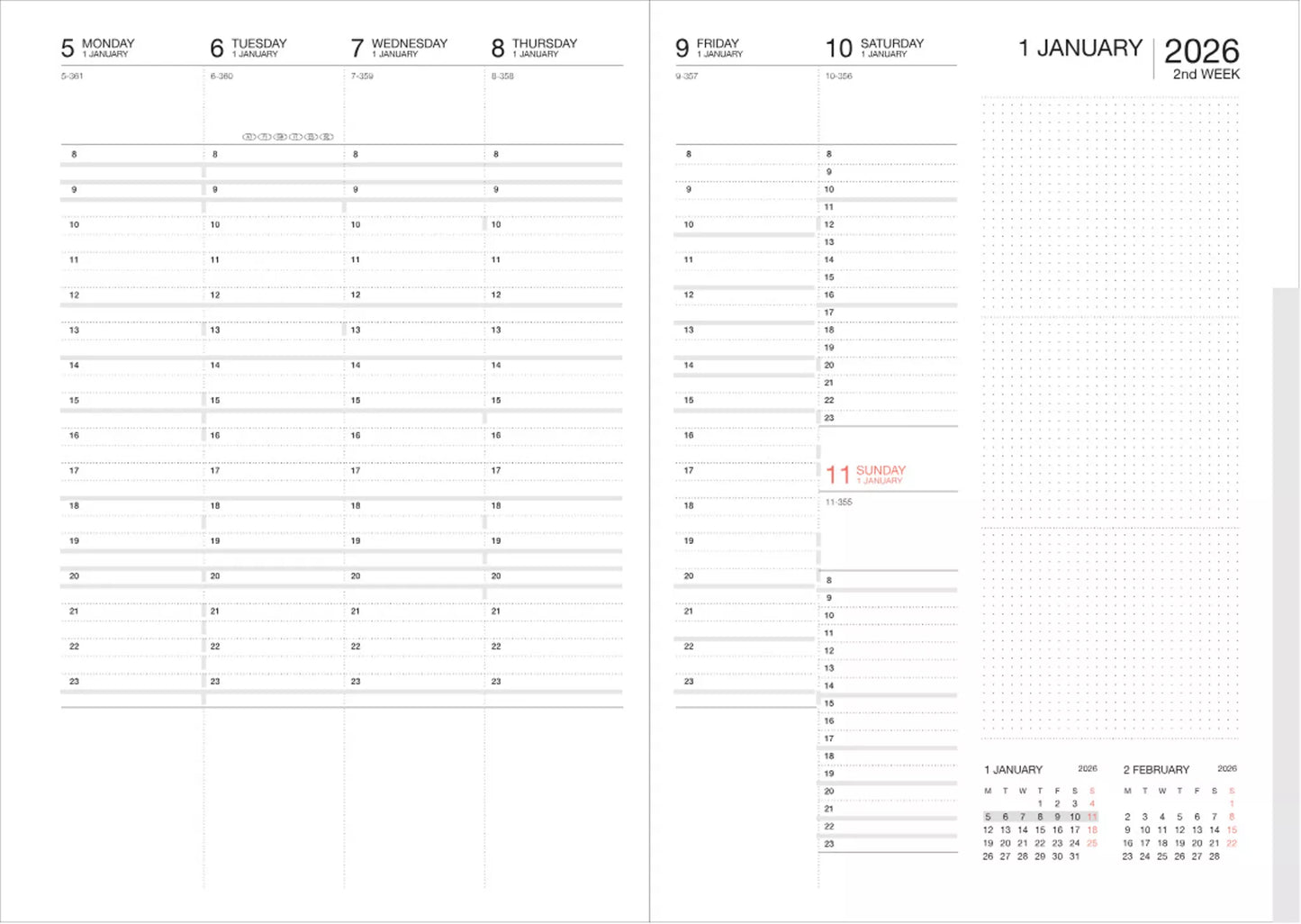 Mark's Inc. Colors 2025/26 Academic Diary - Green