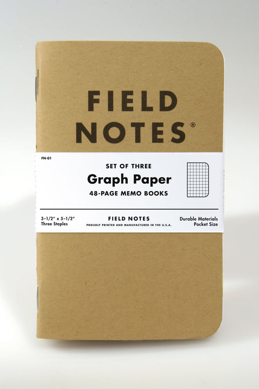 FIELD NOTES 3-Pack Original Kraft Graph