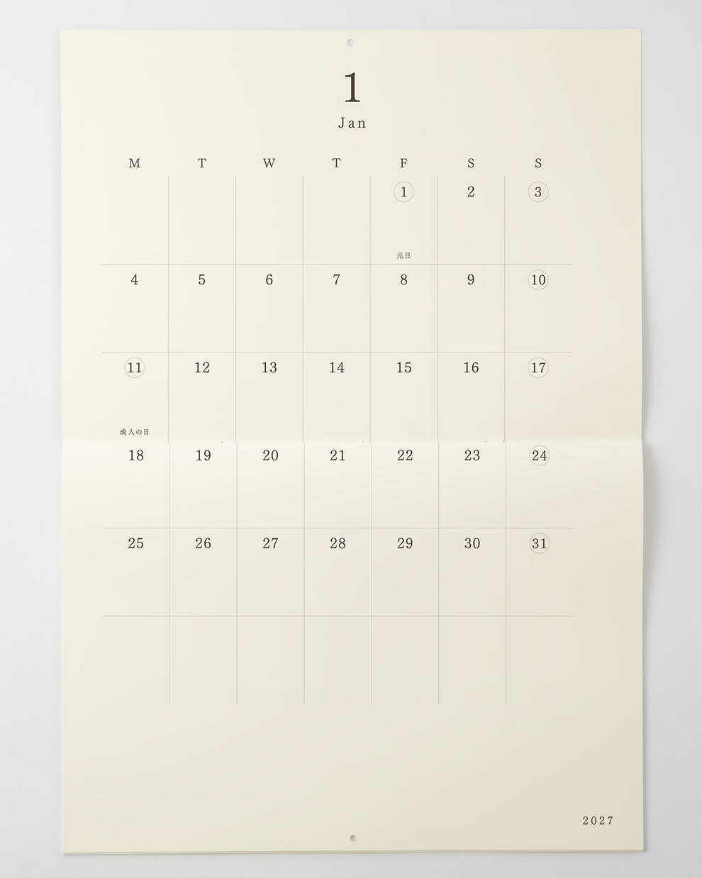 MD Product 2027 Calendar Folded Wall-Hanging A2