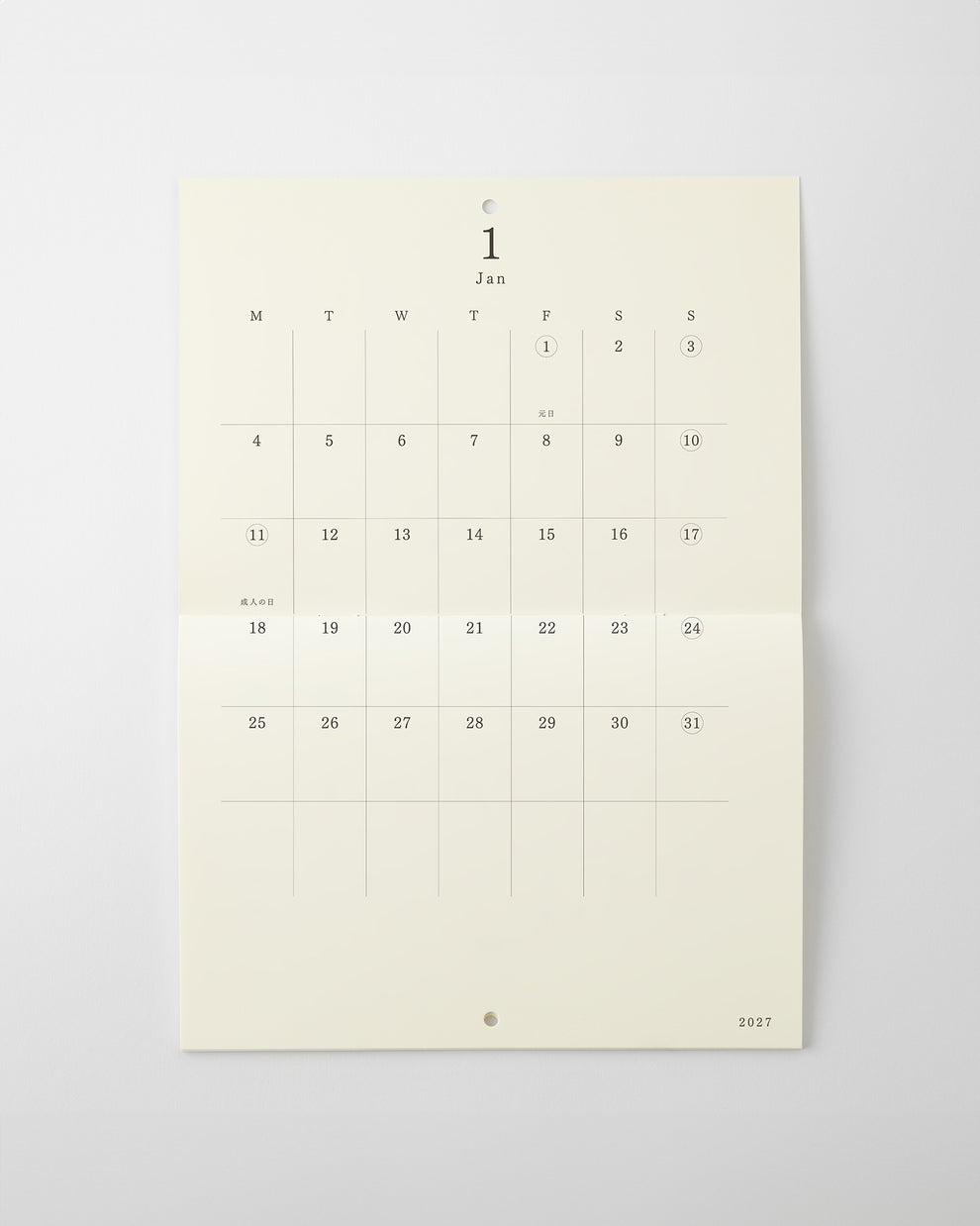 MD Product 2027 Calendar Folded Wall-Hanging A3