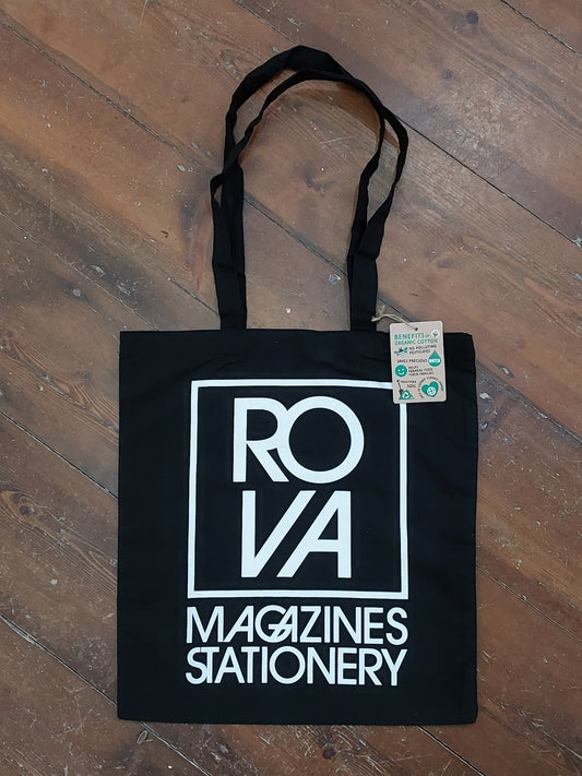 ROVA Organic Black Cotton Tote Bag