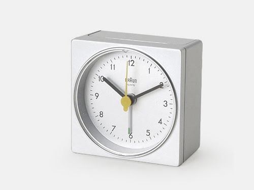 Braun 4746 / AB1 Alarm Clock in Silver, designed by Dieter Rams
